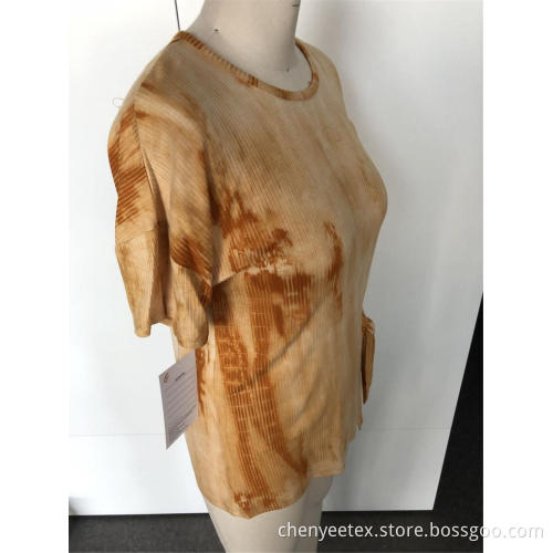Tie-dyed round neck with short sleeves
